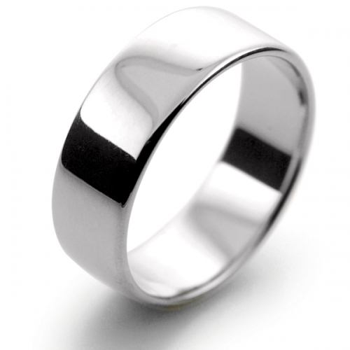 Slight or Soft Court Light -  7mm Platinum Wedding Ring 